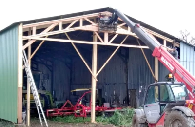 Préparation avant le bardage du pignon Préparation du bardage du pignon